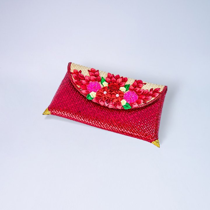 476 DOMPET PANDAN KOMBINASI BUNGA KCL KODE 210 2