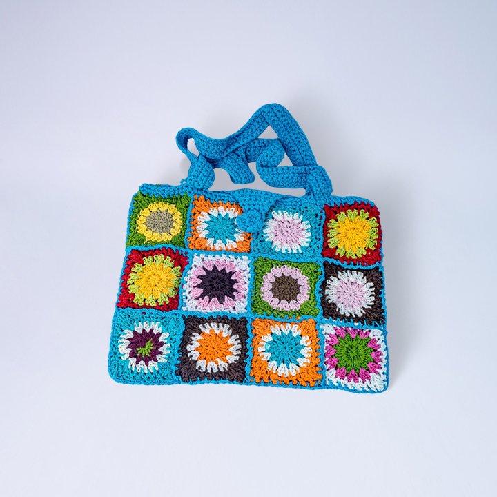 531 TAS RAJUT BUNGA TALI PENDEK KODE 270 9