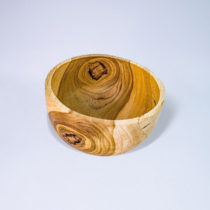 56 MANGKOK JATI BULAT 12X6CM KODE 90 4