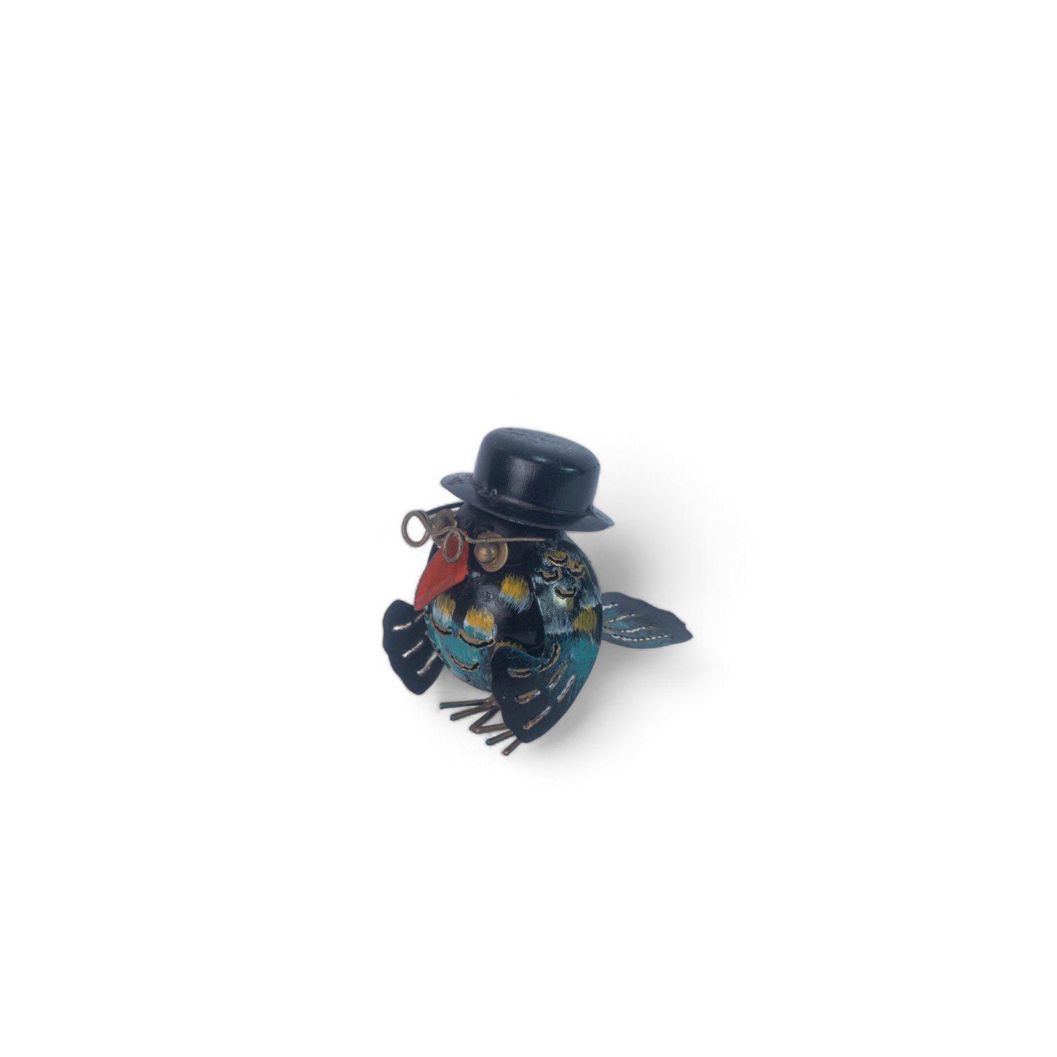 136 Tempat Lilin Burung Besi + Topi 10cm 105 5