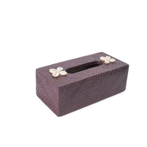 209 Tempat Tisu Kayu Pandan Kerang 12x25x8 180 6
