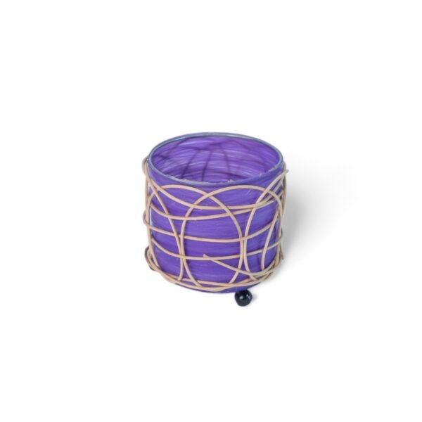 31 Tempat Lilin Resin + Rotan Buat Warna Mix 11x11cm 90 4
