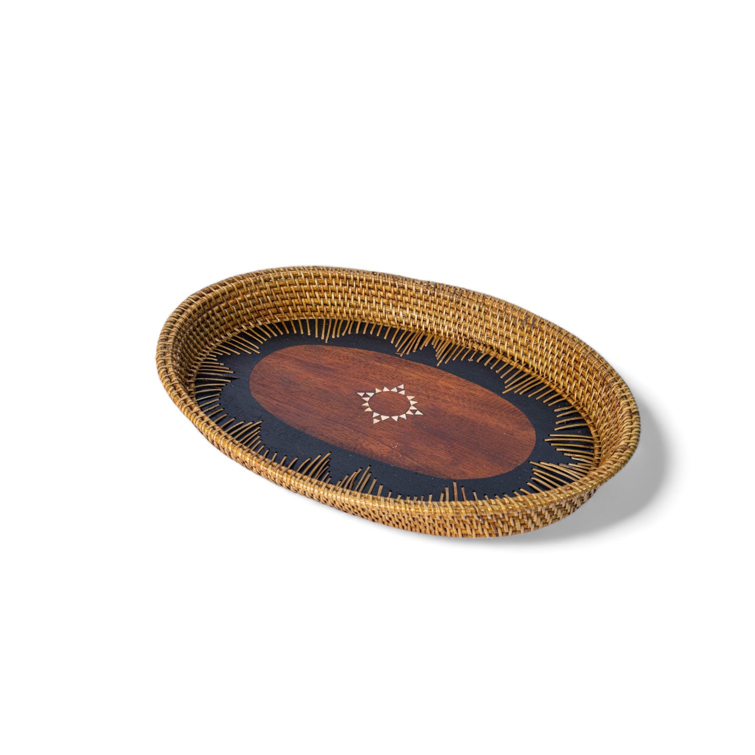 342 Kapar Rotan Kayu Cukli Oval 38x29x5 240 5