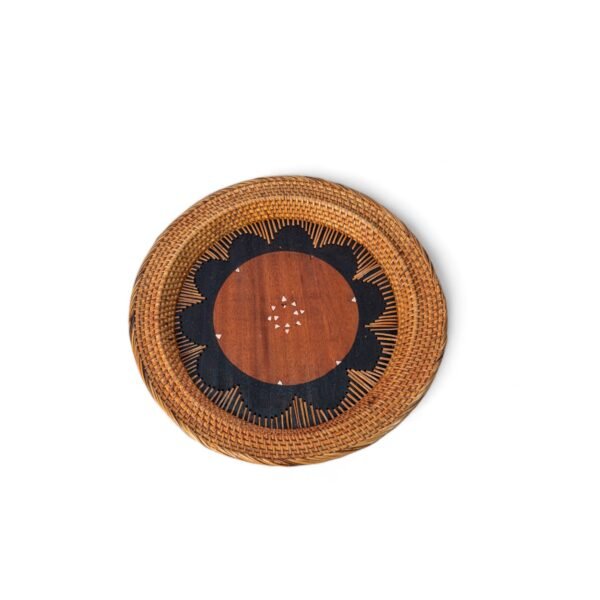 363 Piring Rotan Kayu Cukli Songket 29x4 (lama) 150 7