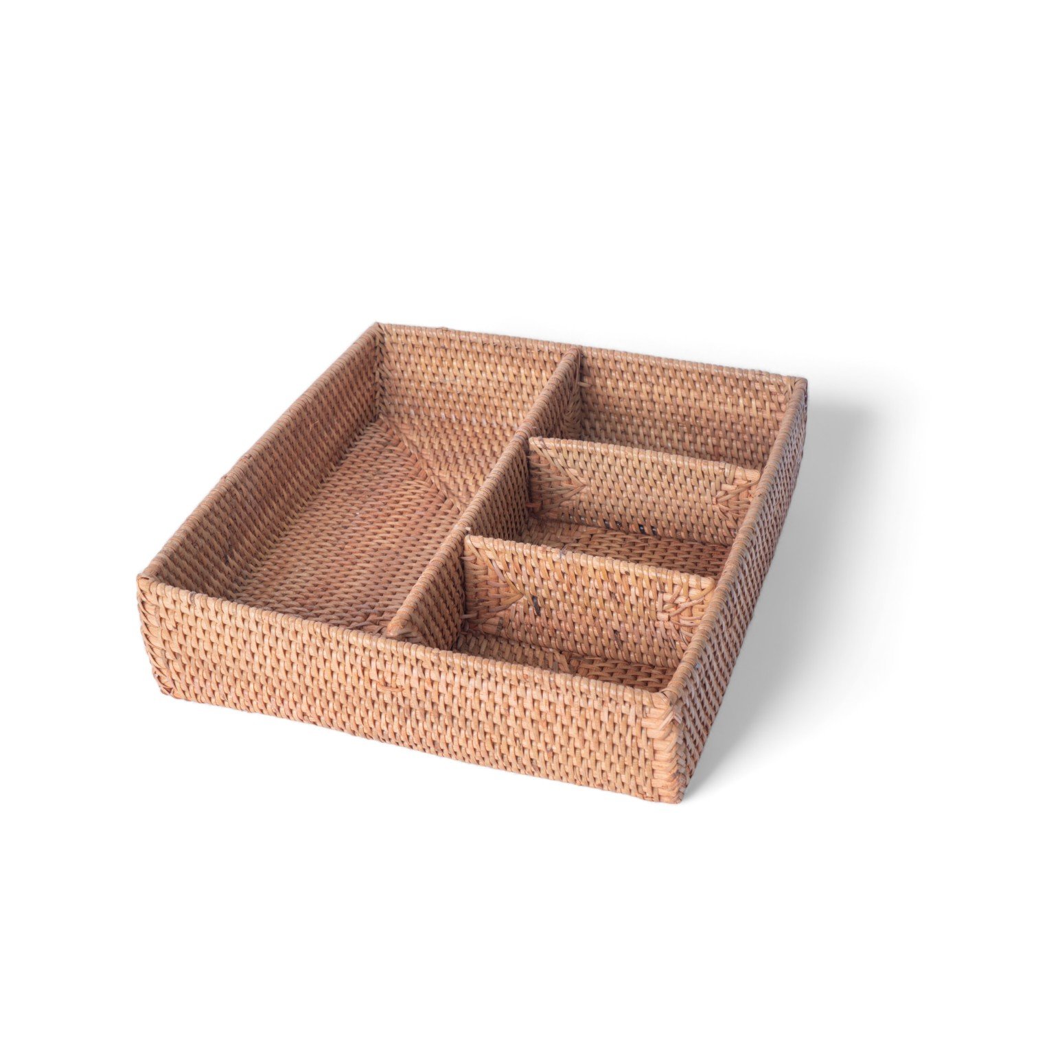 405 Tempat Sendok Rotan + Sekat Coklat 32x29x7 360 10