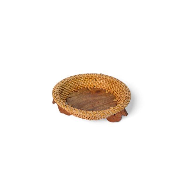 47 Tempat Kacang Rotan + Kaki Coklat 15cm 180 10