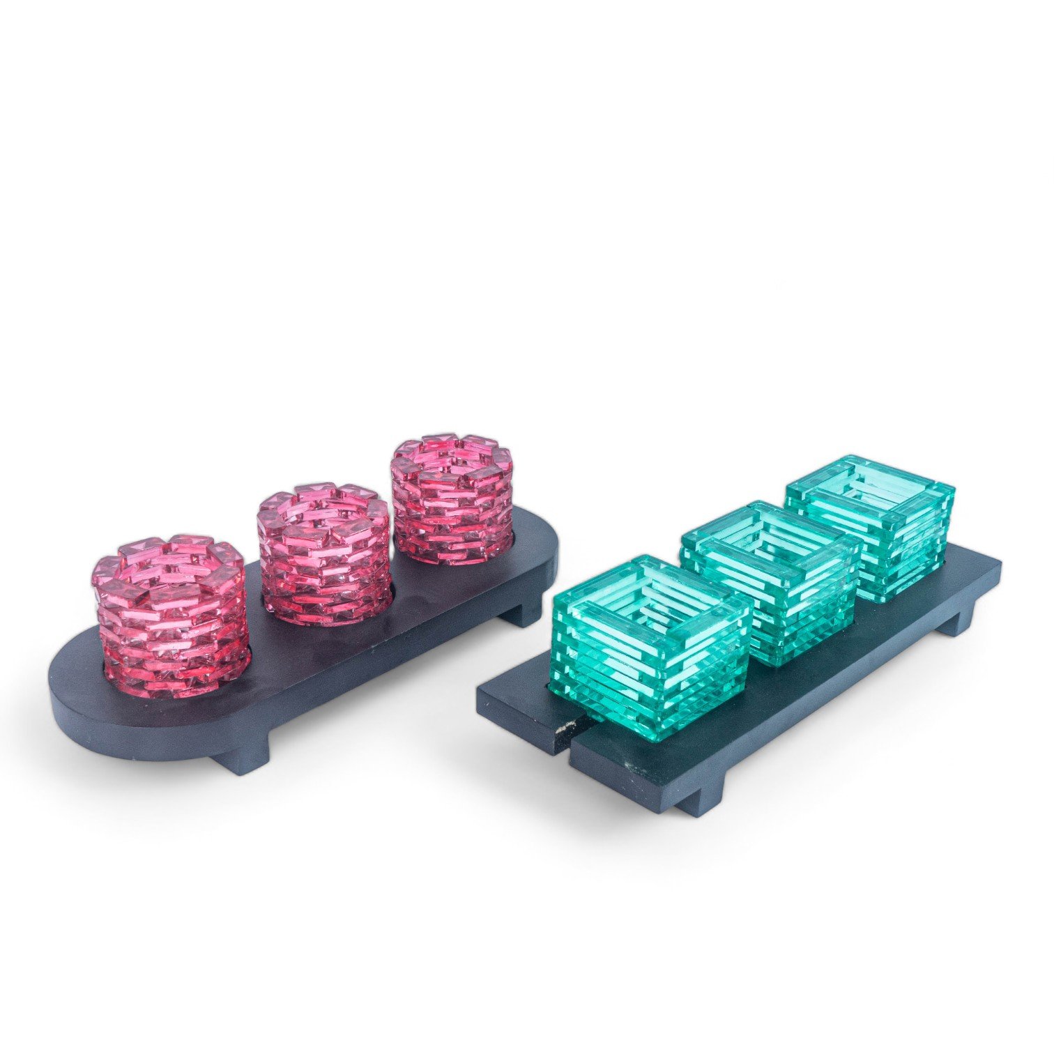 61 Tempat Lilin Kaca Warna isi 3 -Bulat, Kotak 150 2