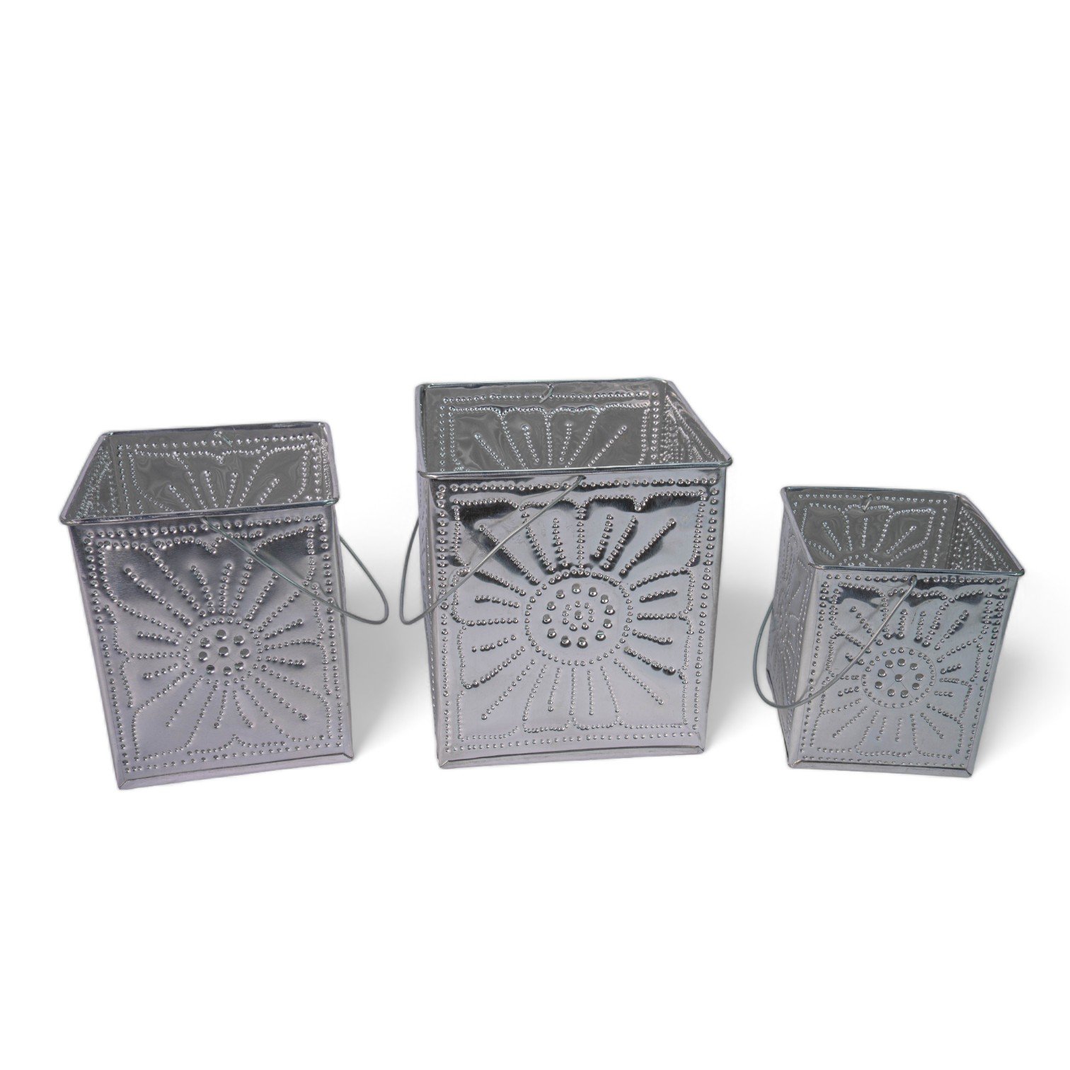 78 Tempat Lilin Aluminium Gantung Kotak Set 3 (S 8x8x10), (M 10x10x13). (L 12x12x14) 120 3